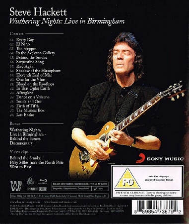  Blu Ray Steve Hackett - Wuthering Nights: Live In Birmingham         