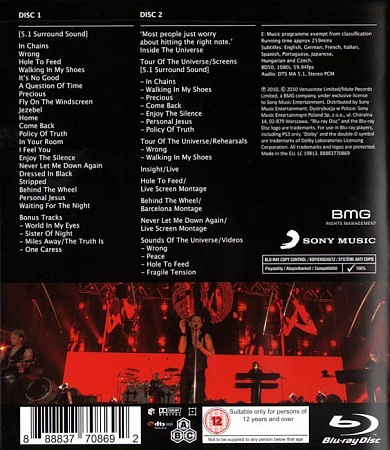  Blu Ray Depeche Mode  Tour Of The Universe : Barcelona 20/21.11.09      