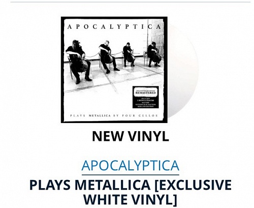    Apocalyptica - Plays Metallica By Four Cellos (2LP)         