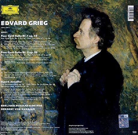    Edvard Grieg - Berliner Philharmoniker  Herbert von Karajan  Peer Gynt-Suiten 1 & 2  Sigurd Jorsalfar (LP)         